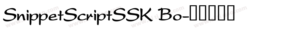 SnippetScriptSSK Bo字体转换